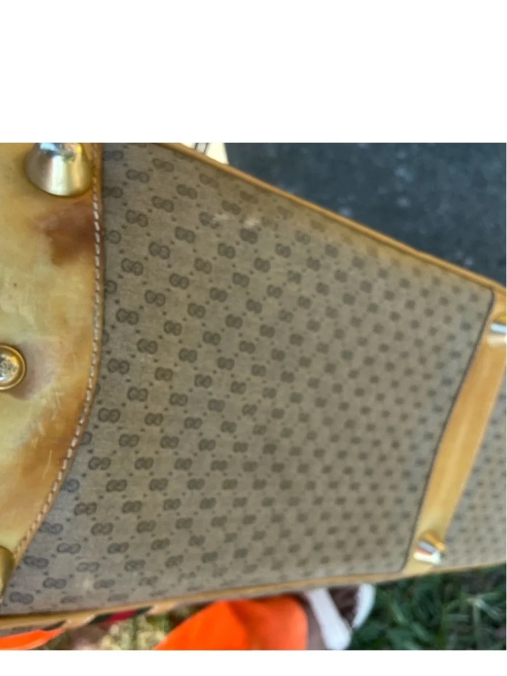 Gucci Brown and Red-Blue Stripe Travel luggage 30/23